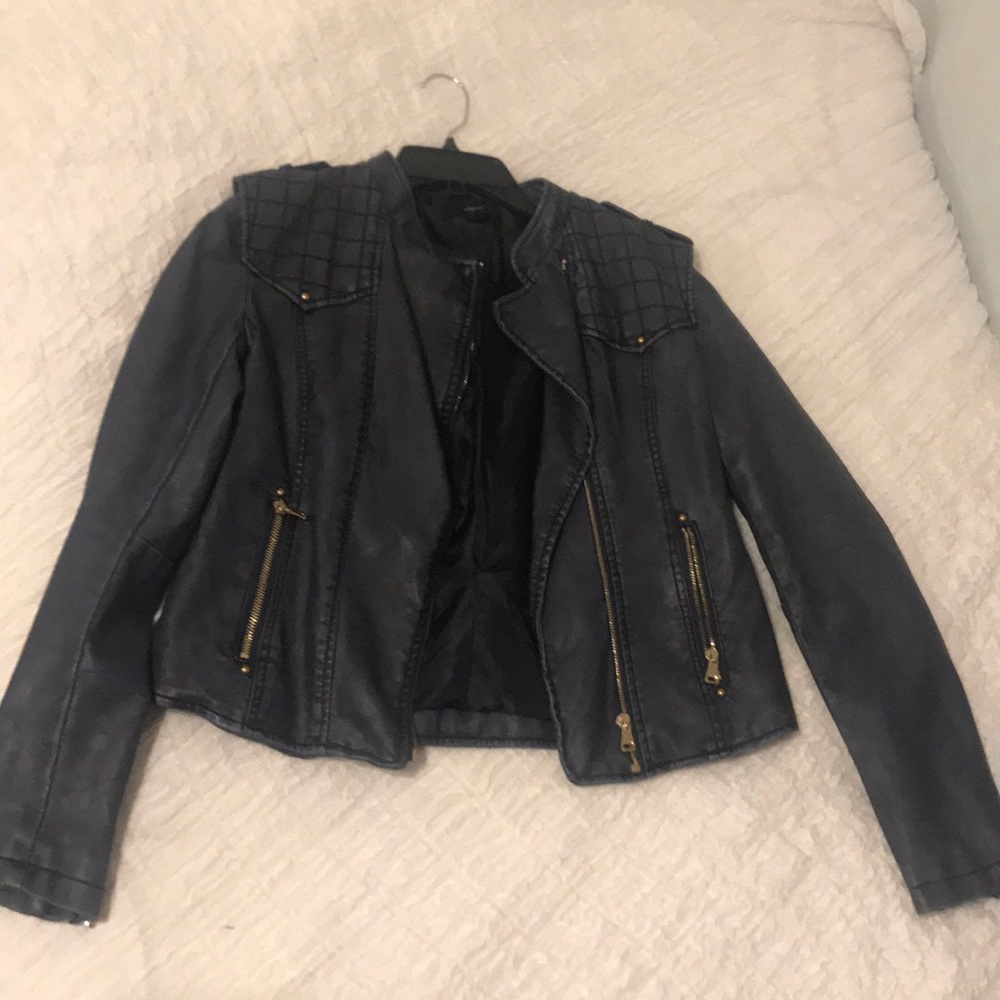 Black leather jacket